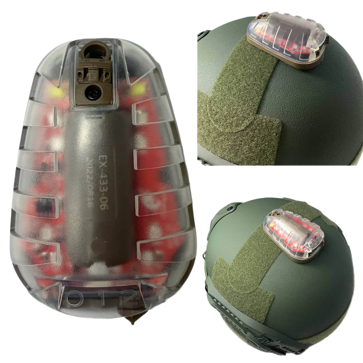 Красный маячок на шлем